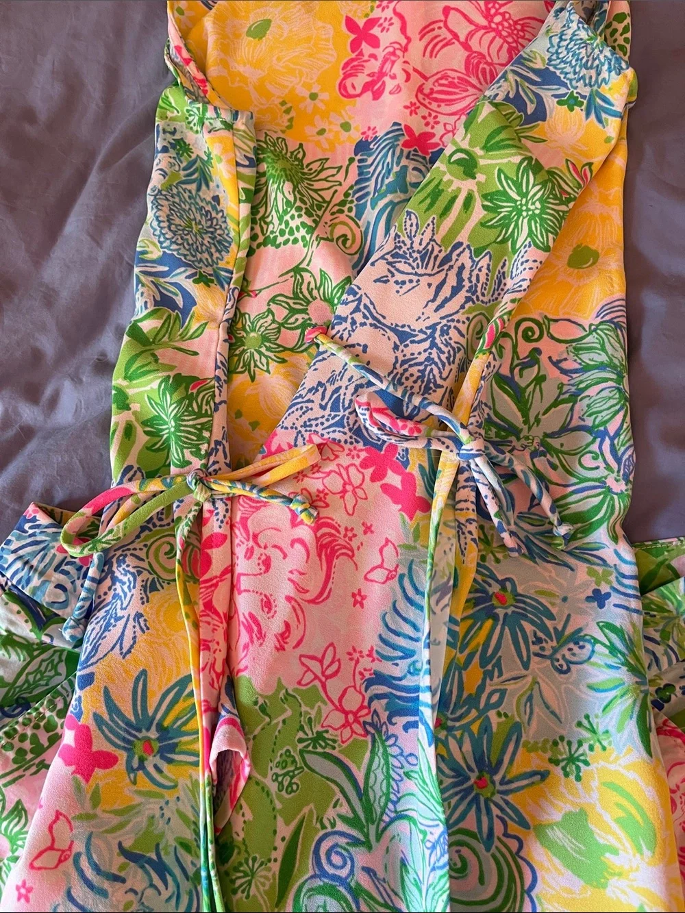 Lilly Pulitzer Multicolor Floral Print Top + matching shorts rare SET